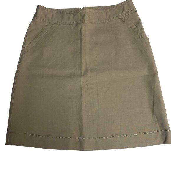 Banana Republic Womens Beige A-Line Skirt Stretch Cotton Blend Size 4 - Picture 1 of 5
